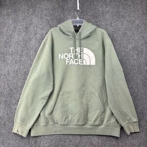 North Face Drew Peak Green Hoodie Men’s XXL Logo Outdoor Heavyweight Classic